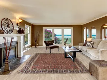 Antique Vegetable Dye Mahal Persian Area Rug 7x11