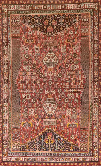 Handmade Shiraz Persian Area Rug 5x8
