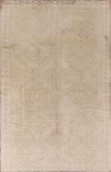 Distressed Wool Qashqai Persian Area Rug 5x8