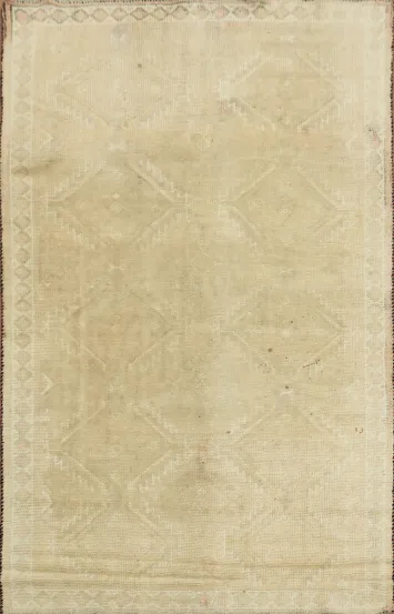 Vintage Neutral Persian Qashqai Rug 5x8
