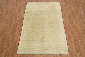Vintage Neutral Persian Qashqai Rug 5x8