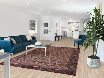 Vegetable Dye Abadeh Persian Area Rug 7x10