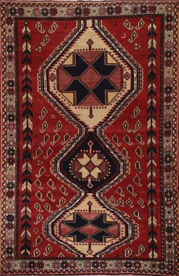 Tribal Wool Bakhtiari Persian Area Rug 5x8