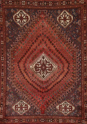 Geometric Qashqai Persian Rug 5x7