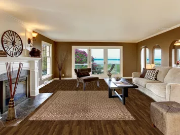 All-Over Brown Ferdos Persia Area Rug 6x10