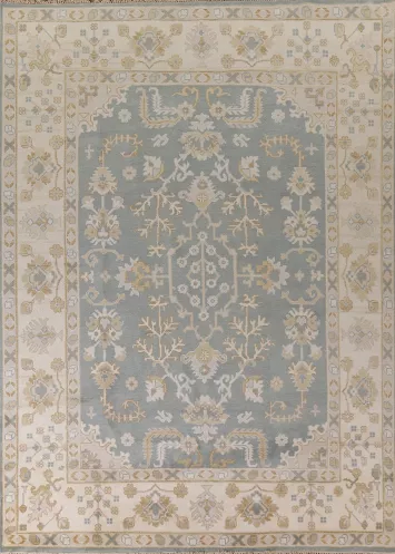 Floral Gray Oushak Oriental Area Rug 9x12