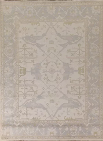 Earth Tone Wool Oushak Indian Area Rug 8x10