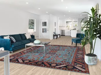 Light Blue Oushak Oriental Area Rug 8x10