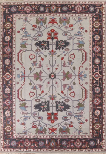 All-Over Ivory Oushak Oriental Area Rug 9x12