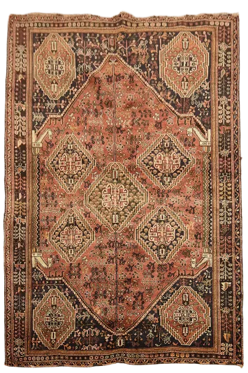 Vintage Wool Shiraz Persian Tribal Rug 5x8