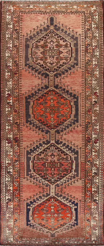 Geometric Ardebil Persian Runner Rug 4x11