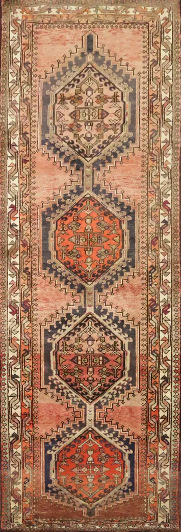 Geometric Ardebil Persian Runner Rug 4x11