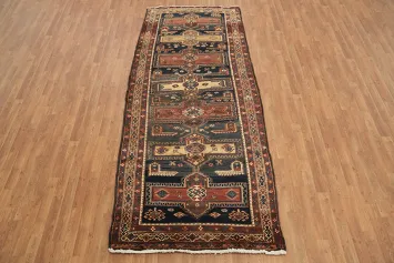 Navy Blue Meshkin Persian Runner Rug 4x10