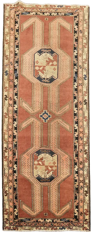 Vintage Wool Meshkin Persian Area Rug 5x11