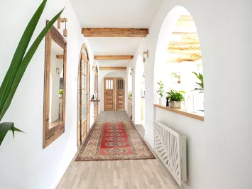 Geometric Wool Tabriz Persian Runner Rug 3x13