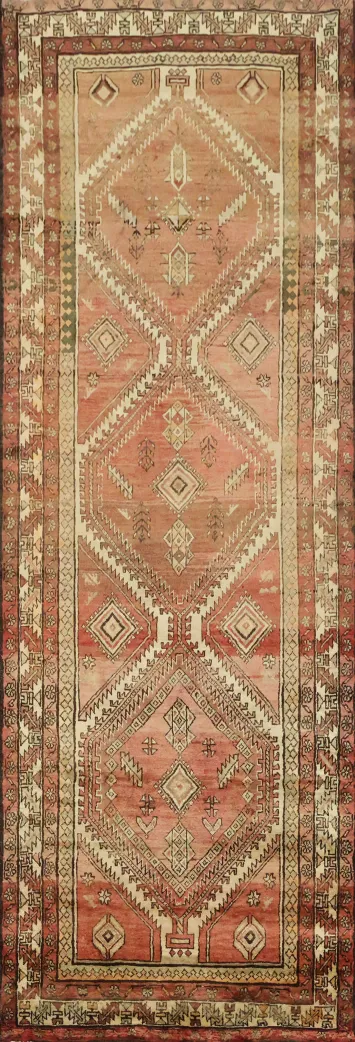 Tribal Wool Ardebil Persian Runner Rug 4x11