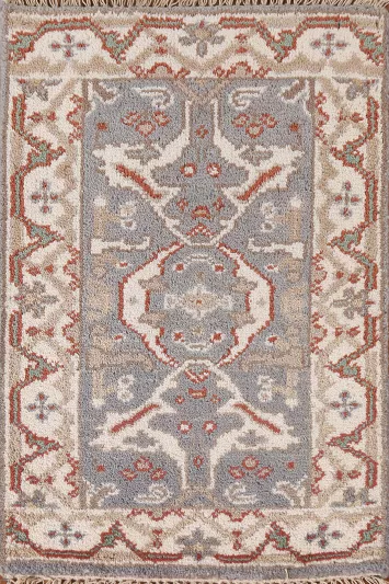 Gray Oushak Indian Rug 2x3