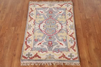 Gray Oushak Indian Rug 2x3
