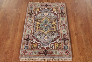 Gray Wool Heriz Serapi Oriental Rug 2x3