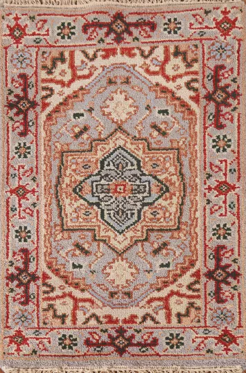 Geometric Heriz Serapi Indian Rug 2x3