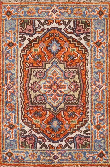 Geometric Heriz Serapi Indian Rug 2x3