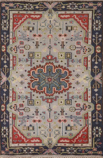 Geometric Kazak Indian Rug 3x5