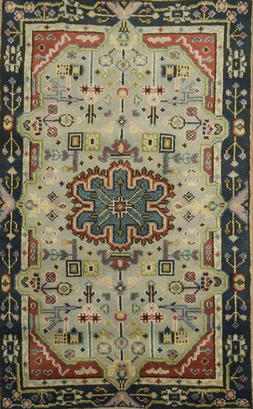 Geometric Kazak Indian Rug 3x5