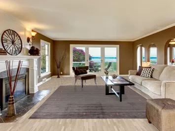 Striped Gabbeh Indian Area Rug 9x12