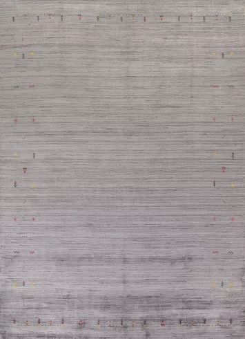 Striped Wool Gabbeh Indian Area Rug 9x12