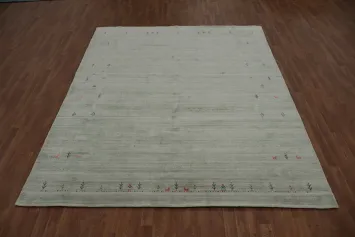 Simple Beauty Gabbeh Area Rug 8x10 with Elegant Tiny Symbols Design