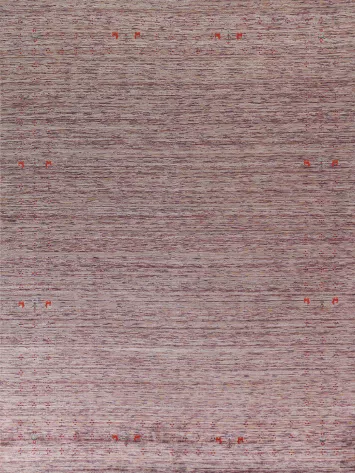 Striped Wool Gabbeh Indian Area Rug 8x10