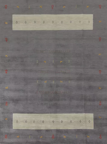 Tribal Gray Gabbeh Oriental Area Rug 8x10
