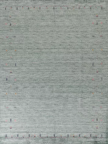 Striped Green Gabbeh Oriental Area Rug 8x10