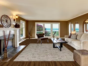 All-Over Floral Modern Oriental Area Rug 8x11