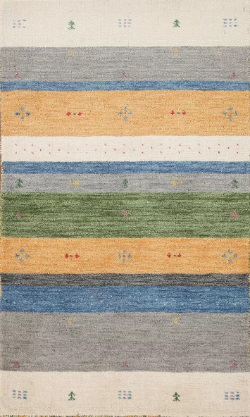 Striped Gabbeh Oriental Rug 3x5