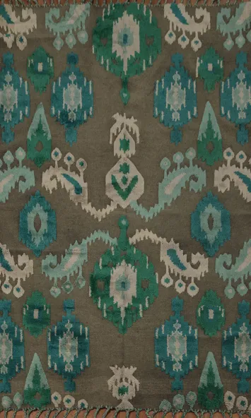 Brown Wool Moroccan Indian Area Rug 5x8