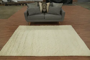 Earth Tone Wool Moroccan Indian Area Rug 5x8