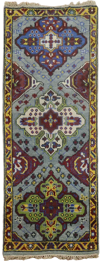 Colorful Traditional Rug with Intricate Antique Patterns 3x6