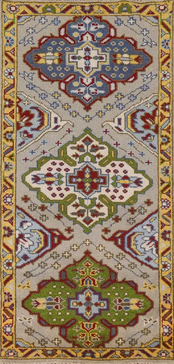 Geometric Kazak Indian Accent Rug 3x6