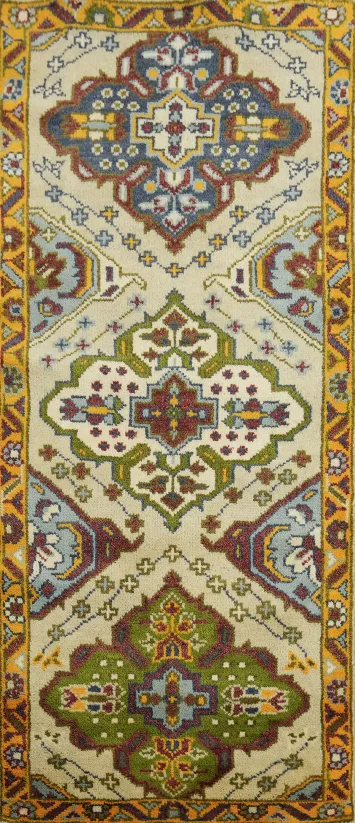Geometric Kazak Indian Rug 3x6