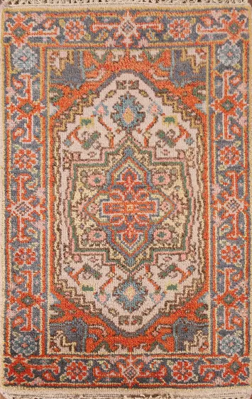 Handmade Heriz Serapi Indian Accent Rug 2x3