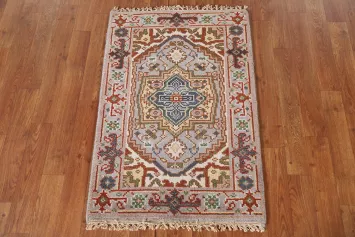 Gray Wool Heriz Serapi Oriental Rug 2x3