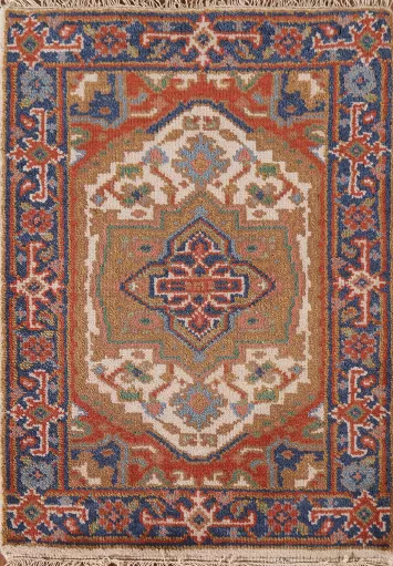 Geometric Heriz Serapi Oriental Rug 2x3