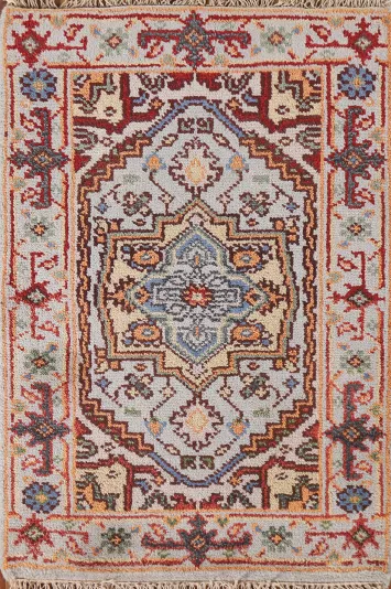 Light Blue Heriz Serapi Oriental Rug 2x3