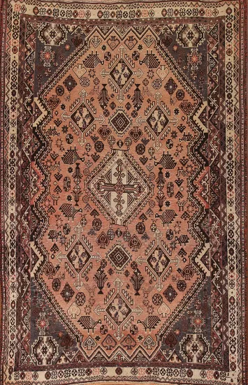 Tribal Shiraz Persian Area Rug 5x8
