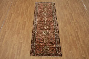Tribal Wool Gharajeh Persian Runner Rug 3x9