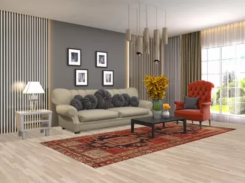 Geometric Wool Ardebil Persian Runner Rug 4x10