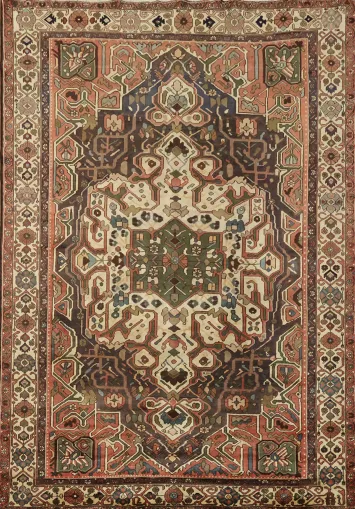 Geometric Bakhtiari Persian Area Rug 7x10