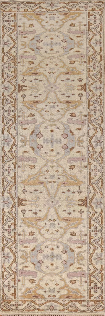 All-Over Oushak Indian Runner Rug 3x10