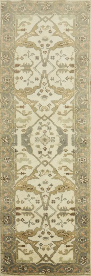 All-Over Oushak Oriental Runner Rug 3x8